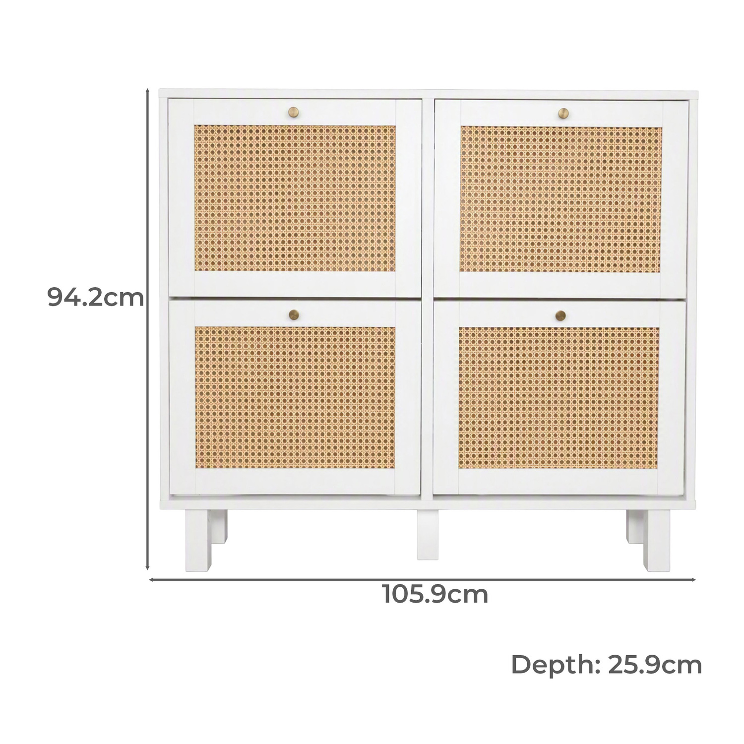 Teo 4 Door Shoe Cabinet