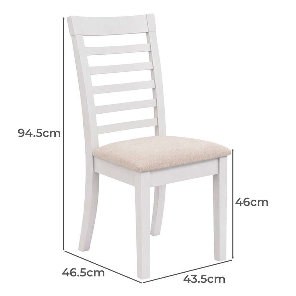 6 Seater Zarrah Rubberwood Dining Table & Chair Set