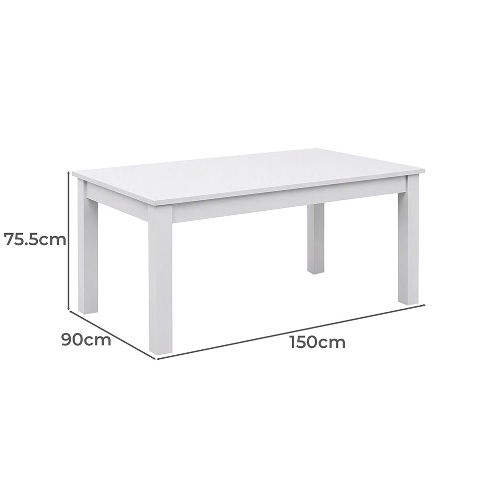 6 Seater Zarrah Rubberwood Dining Table & Chair Set