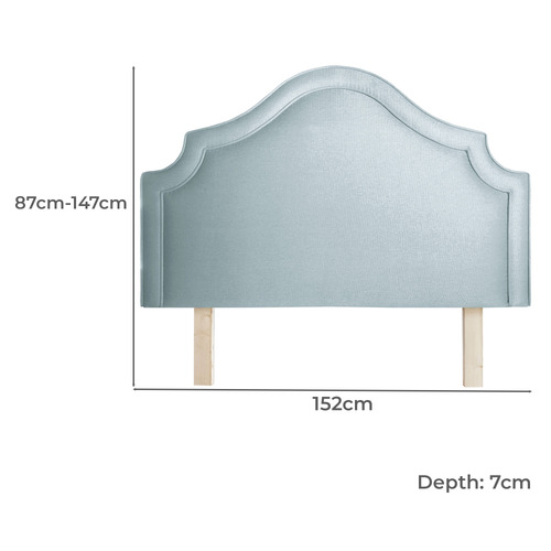 By Designs Carlisle Piped Queen Bedhead Temple & ster