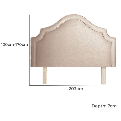 Carlisle Piped Super King Bedhead Temple & ster