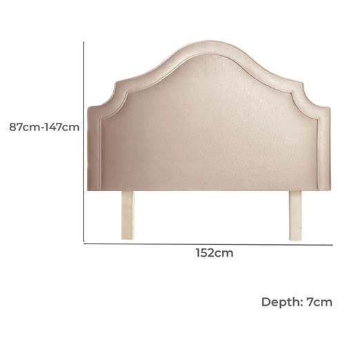 By Designs Carlisle Piped Queen Bedhead Temple & ster