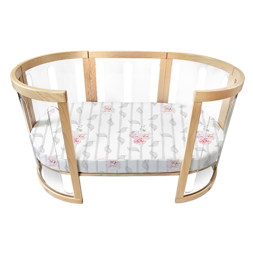 Amani Bebe Floral Cotton Cot Fitted Sheet