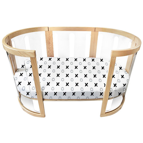 2 Piece Amani Bebe Tic Tac Toe Cotton Fitted Sheets Set