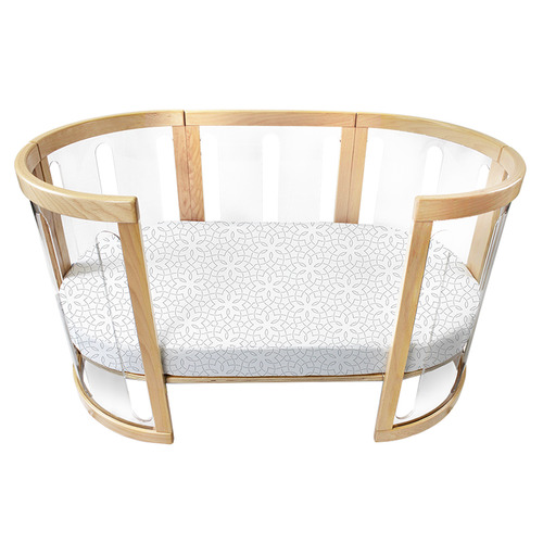 Amani Bebe Mosaic Jersey Cotton Oval Fitted Sheet