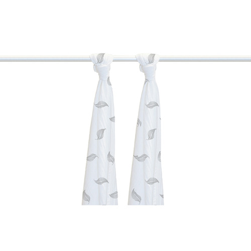 Amani Bebe Grey Leaf Organic Jersey Cotton Wrap