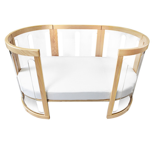 Amani Bebe White Jersey Cotton Oval Fitted Sheet
