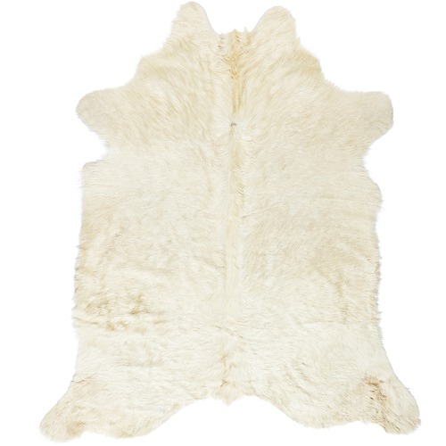 NSWLeather Cream Luxury Cow Hide Rug Temple & Webster