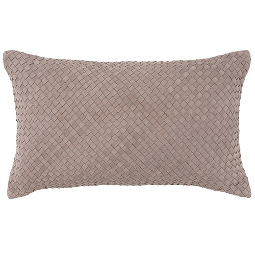 Bottega Weave Rectangular Leather Cushion