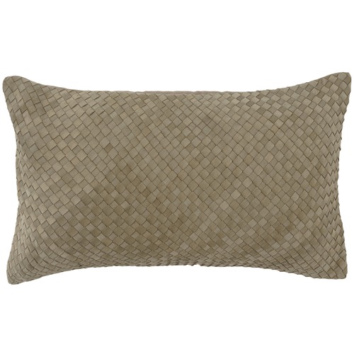 Bottega Weave Rectangular Leather Cushion
