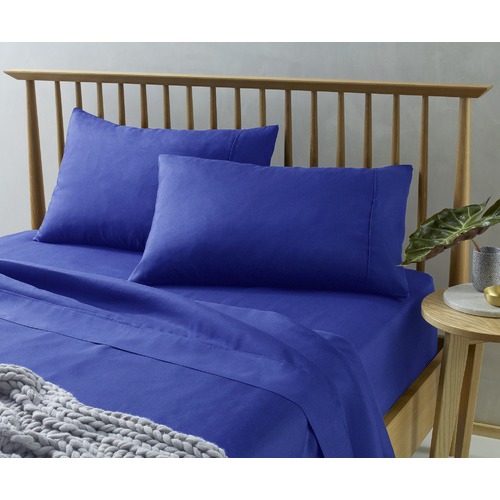 The Big Sleep Royal Blue Microfibre Sheet Set Reviews Temple Royal Blue Microfibre Sheet Set