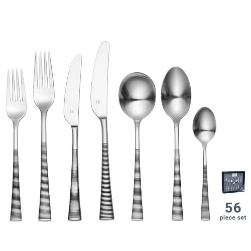 56 Piece Tablekraft Aswan Stainless Steel Cutlery Set