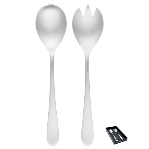 2 Piece Tablekraft Luxor Stainless Steel Salad Server Set