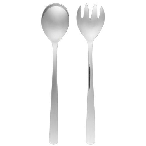 2 Piece Tablekraft Amalfi Stainless Steel Salad Server Set
