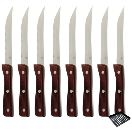 Tablekraft Tablekraft Pointed Tip Stainless Steel Steak Knives Temple