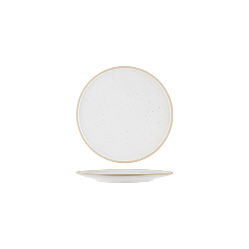 White Pebble Soho 20cm Round Plate