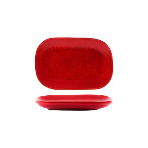 Reactive Red Artistica 24cm Rectangular Coupe Plate