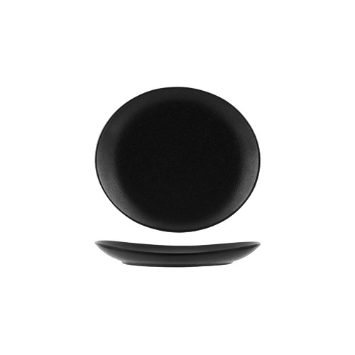 TK Black 25cm Oval Plate