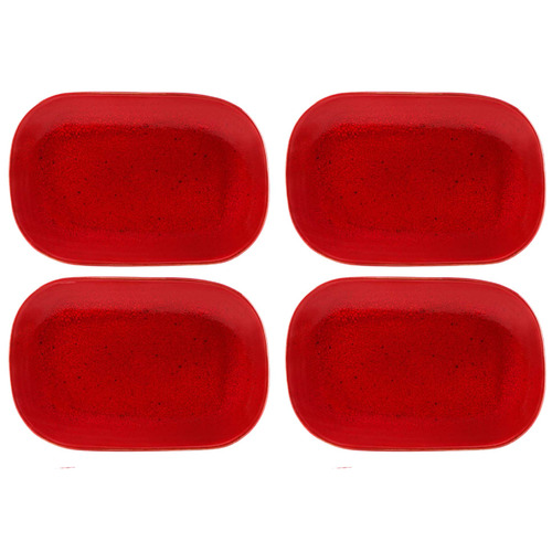 Reactive Red Artistica 24cm Rectangular Coupe Plate