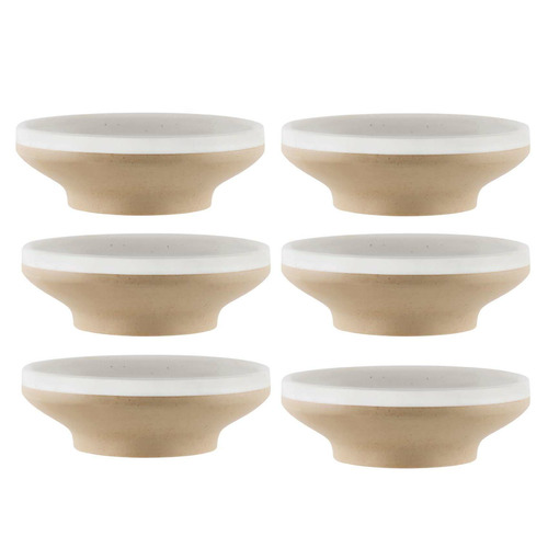 White Pebble Soho 15cm Footed Cereal Bowls