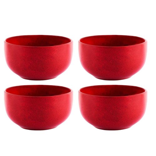Reactive Red Artistica 11.5cm Rice Bowls