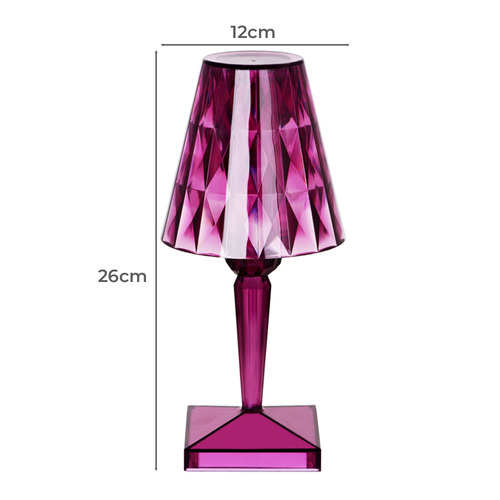27.5cm Crystal Portable LED Table Lamp with Remote Control