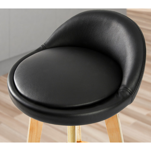 72cm Sunnie Natural Leg Faux Leather Barstools
