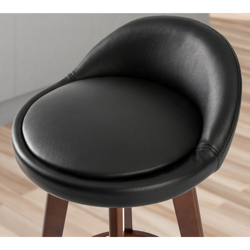 72cm Sunnie Brown Leg Faux Leather Barstools