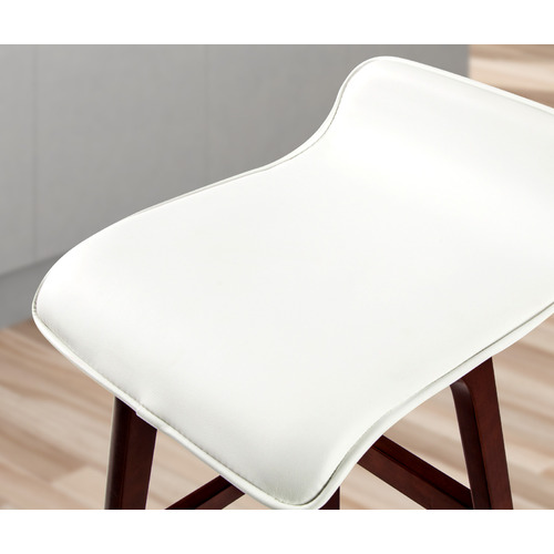 White 65cm Ivana Faux Leather Barstools