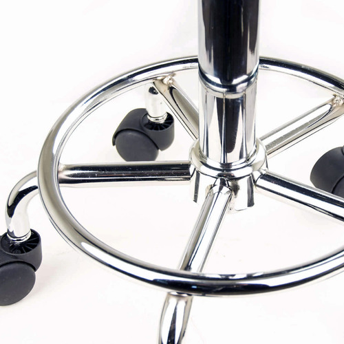 Black Devaughn Faux Leather Adjustable Barstools