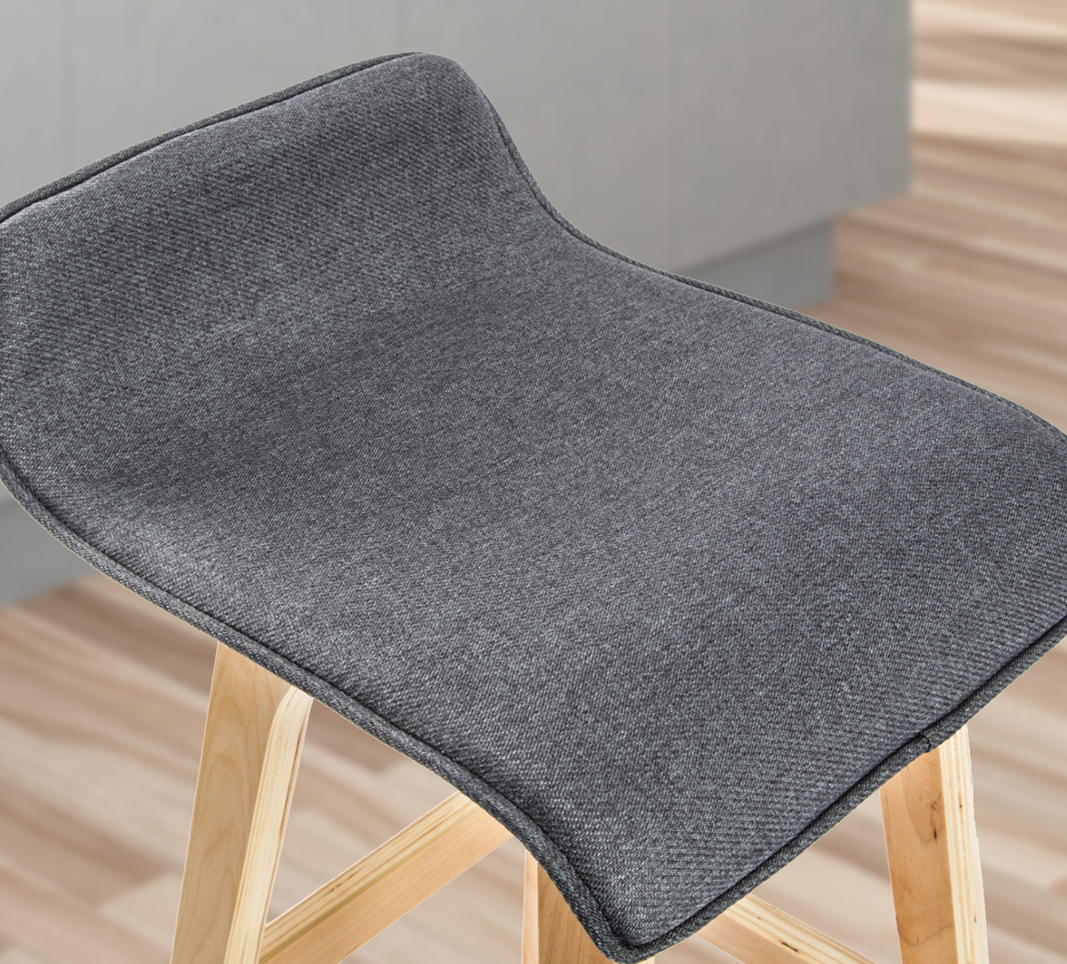 Grey 74cm Ivana Upholstered Barstools