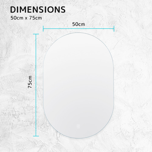 La Bella Oval Anti-Fog LED Bathroom Mirror
