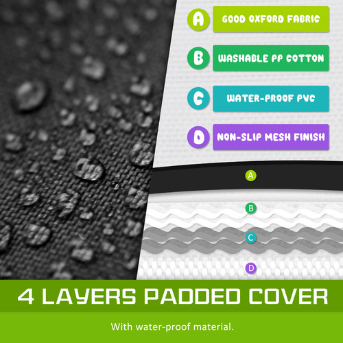 Matte Black Water-Resistant Pet Car Seat Cover
