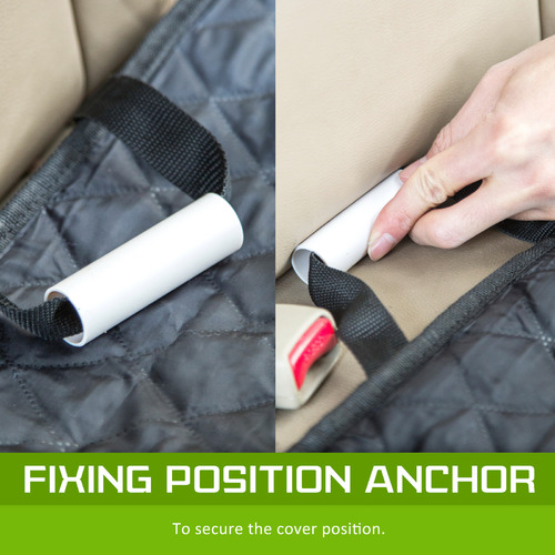 Matte Black Water-Resistant Pet Car Seat Cover