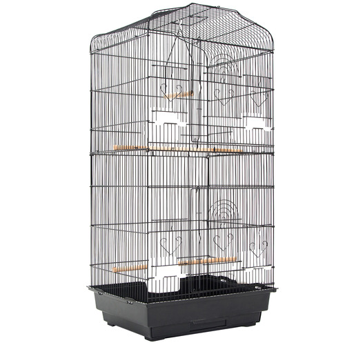 92cm Black Veer Metal Bird Cage