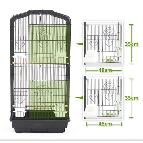 92cm Black Veer Metal Bird Cage