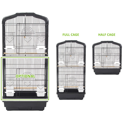 92cm Black Veer Metal Bird Cage