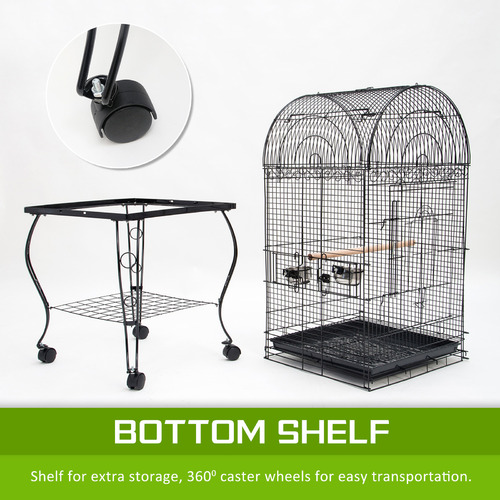 164cm Black Soprano Metal Bird Cage