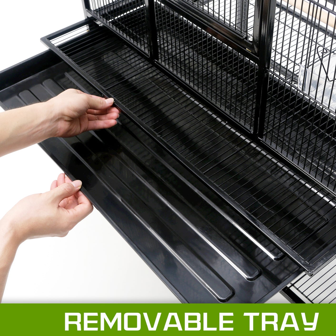 137cm Black Melody Metal Bird Cage