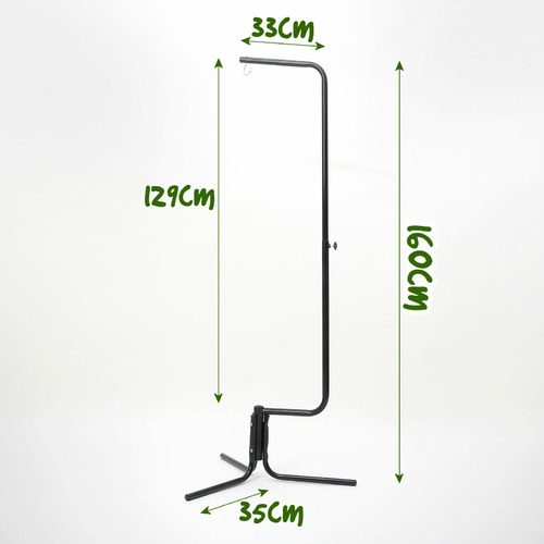 160cm Black Solo Metal Bird Cage Hanger Stand