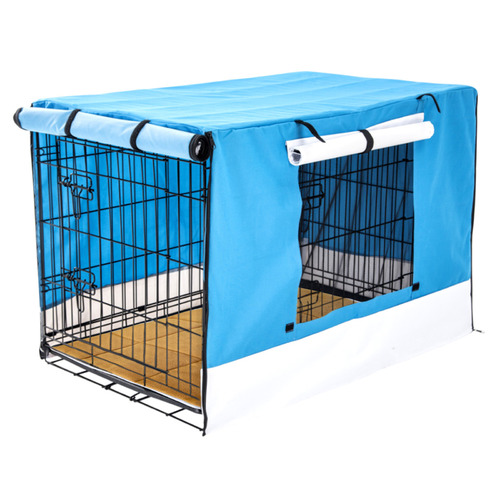  Ambesonne Naval Dog Crate Cover, Summer Season Composition  Ships on the Sea Pattern with Boats Waves and Fishing Nets, Easy to Use Pet Kennel  Cover for Medium Large Dogs, 48 Inch
