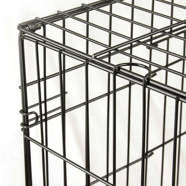 Collapsible-2-Door-Metal-Dog-Cage-with-Tray-PET-WC