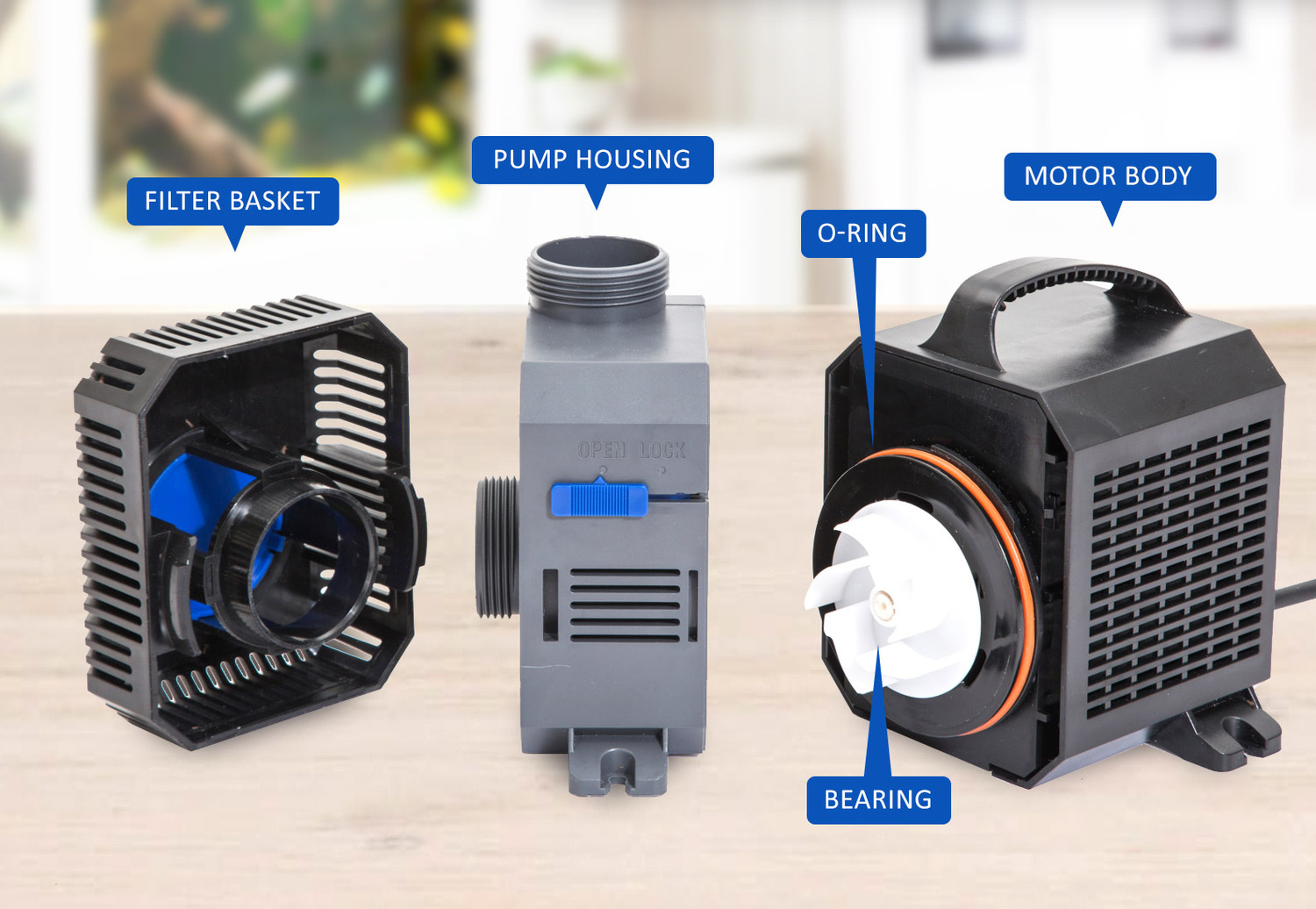 Black & Blue Submersible Aquarium Pond Water Pump