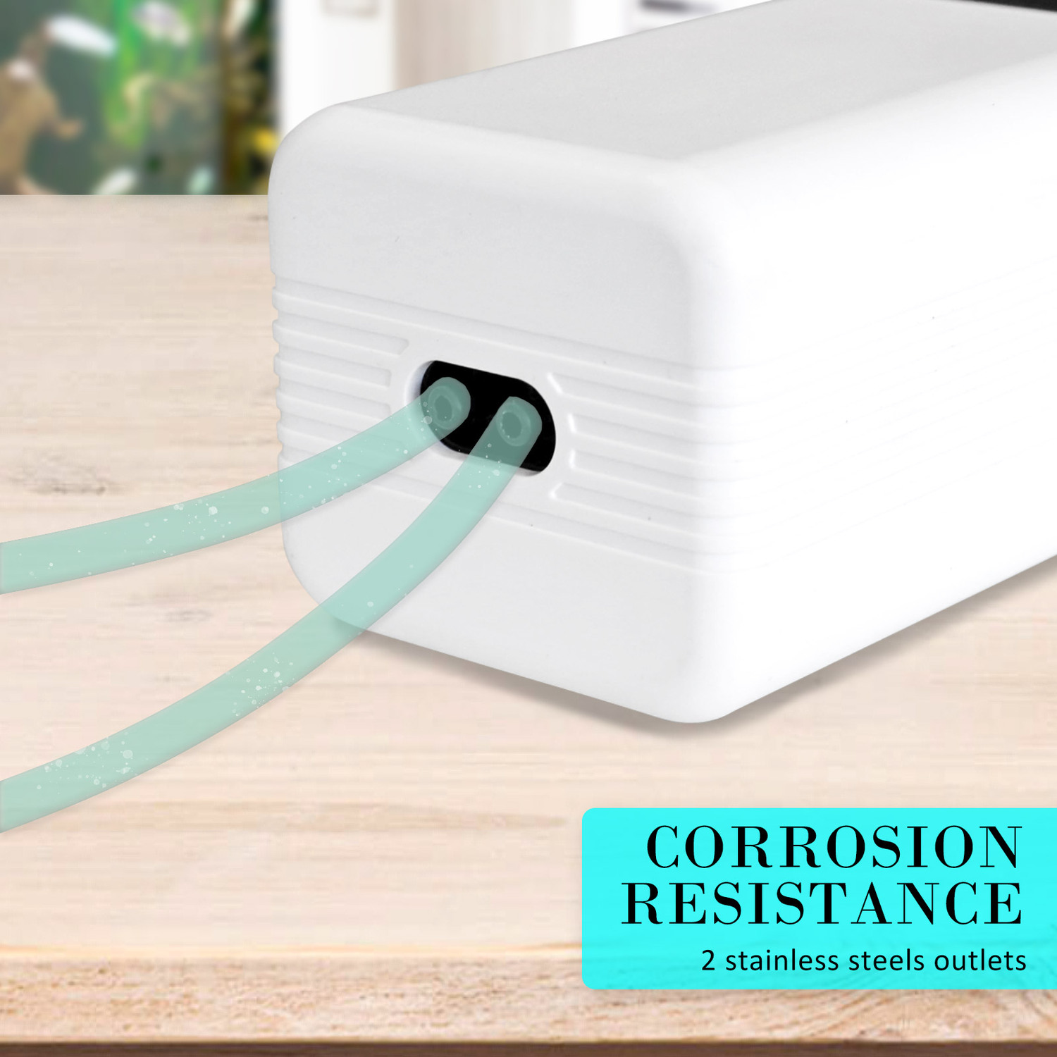 White 2 Outlet Aquarium Oxygen Air Pump