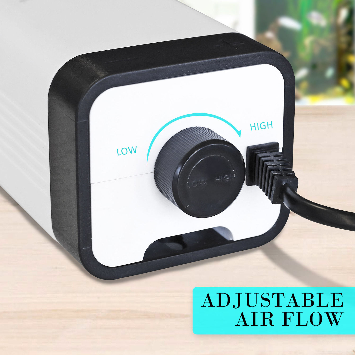 White 2 Outlet Aquarium Oxygen Air Pump