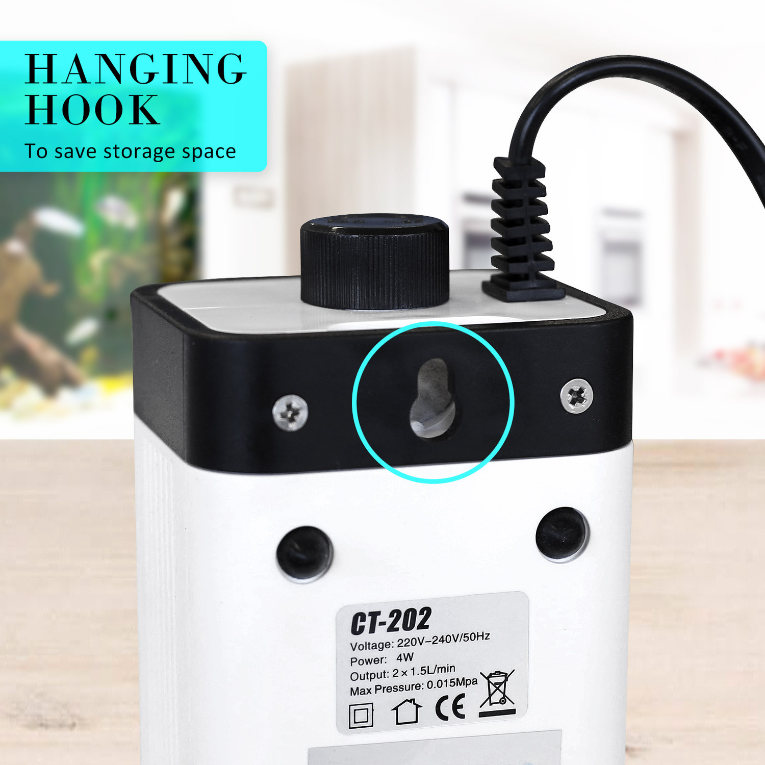 White 2 Outlet Aquarium Oxygen Air Pump