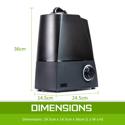 6L Black Home Ready Ultrasonic Diffuser Air Humidifier