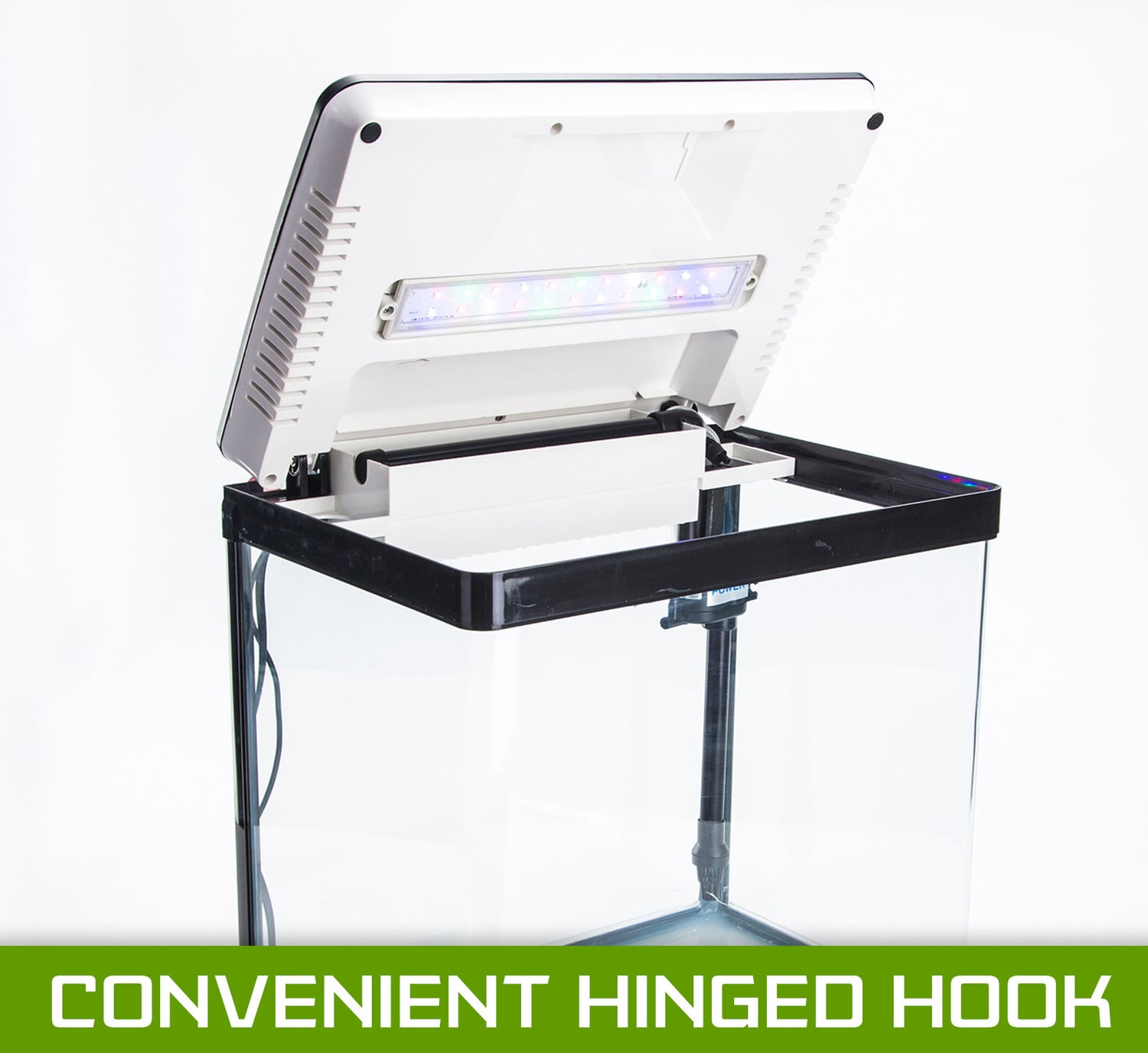Curved Glass 30L RGB LED Fish Tank with Filter Pump