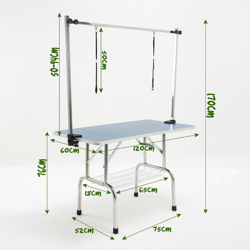 170cm Blue Paw Mate Pet Grooming Table