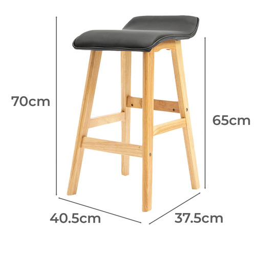 Letitia Lane Black Enlil Faux Leather Barstools Temple & ster